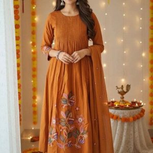 Suit Sets in Pure Cotton Top pant with duppta with Fully Handwork